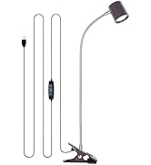 Dott Arts Desk Lamp,USB Clip On Light with 3 Color Modes,LED 10 Levels Brightness Reading Lamp, 3...