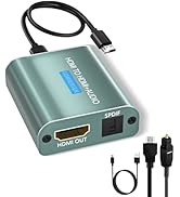 HDMI Audio Extractor 4K@30Hz HDMI to Optical Audio Adapter Splitter Converter Support HDCP Digita...
