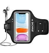 iPhone 14, 13, 12, 11, XR Armband, JEMACHE Water Resistant Gym Running Workouts Arm Band Case for...