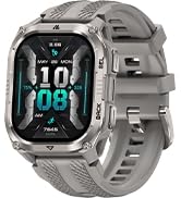 KOSPET Pulse 2 smartwatch for men, 5 ATM & IP69 Water Resistance, Dual-Band Six-System GNSS, Buil...