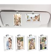 CHOSMOYI 4 Packs Car Picture Holder for Sun Visor, Car Photo Holder for 3 Inch Photos, Visor Magn...