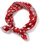 RIIQIICHY 100% Pure Mulberry Silk Scarf Head Scarf for Women Square Hair Wrapping Satin Scarves N...