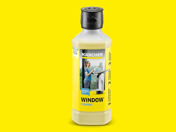 Kärcher Window Cleaner in front of yellow background
