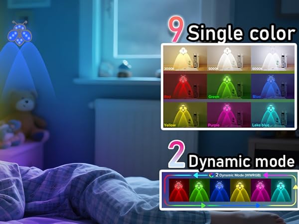 LED color changing night light,Wall light