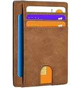 XZVXZV Slim Minimalist Wallet for Men,Front Pocket Wallet RFID Blocking Small Thin Credit Card Ho...