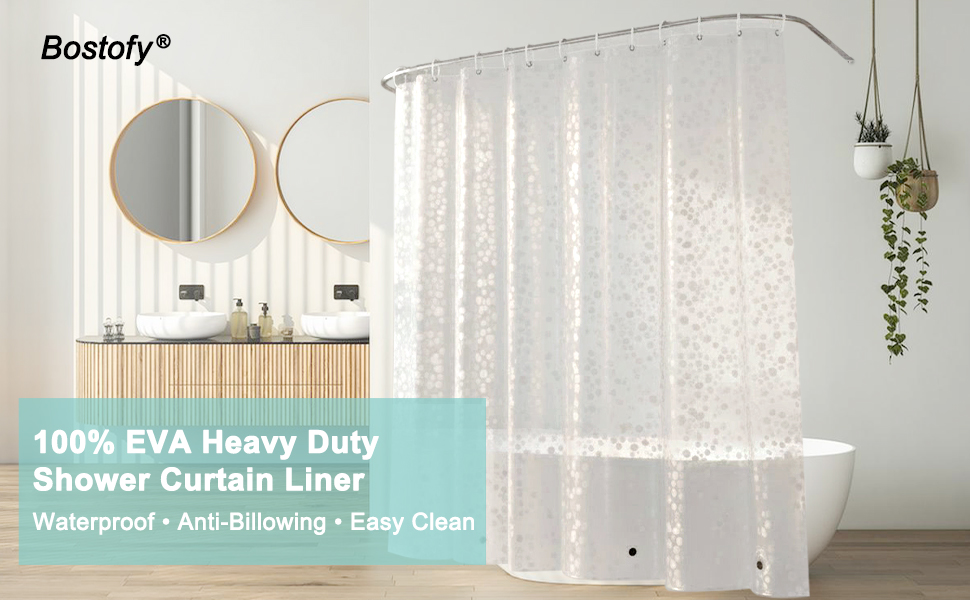 8G EVA Shower Curtain Liner