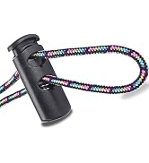 20 Pack Plastic Cord Lock Ends Replacement, Spring Cord Stop for Paracord, Drawstring Clip Toggle...