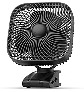 Rechargeable Portable Fan with Light, 8-inch Battery Operated Clip on, 20000mAh 78 Hours Work Tim...