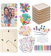 ZOCONE 24 Pcs Wooden Picture Frames for Craft, 7.5"x5.5" Picture Frame Painting Craft Kit, DIY Wo...