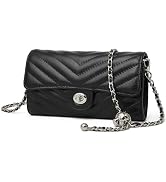 DORIS&JACKY Small Quilted Crossbody Bags for Women, Designer Lambskin Leather Wristlet Clutch Wal...