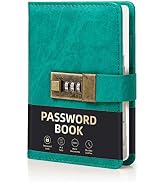 Password Book with Lock,WEMATE Password Book with Alphabetical Tabs 600+ Password Space, Internet...