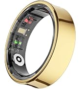 Hitienx Smart Ring 3 with AI, Ultra-Thin Smart Ring (Gold, 9) | Family Mode; Women's Health/Sleep...