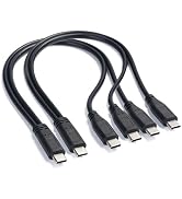 Gavynx USB C Splitter 1 in 2 Out (2 Pack), 1ft USB C Male to Dual USB C Male Y Cable Supports 15W...