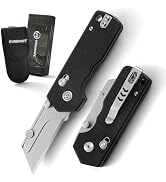 VIRENKNIFE Folding Utility Knife, Pocket Knife,EDC Razor Knife with Rail Lock and G10 Handle, Qui...