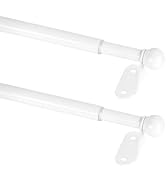 KXLife 2 Pack Adjustable Curtain Rod for Windows 30-54 Inch, 1/2