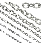 16.5ft 6mm Width Stainless Steel Rolo Cable Chains Findings Fit for Jewelry Making &DIY (SC-1027-E)