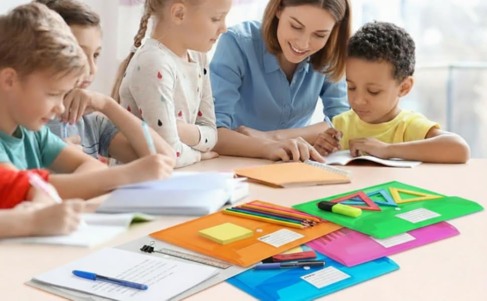 plastic file folders with closure
