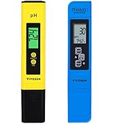 VIVOSUN Digital pH and TDS Meter Kits, 0.01pH High Accuracy Pen Type pH Meter ± 2% Readout Accura...