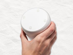 round toothbrush holder white