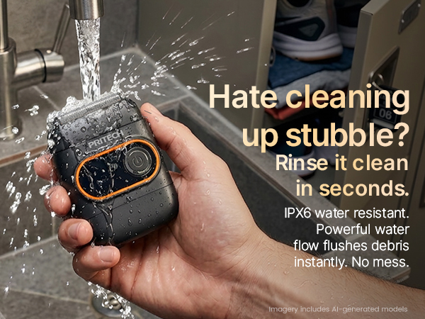 IPX6 water resistant,clean in seconds