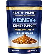 Kidney+ Cat Kidney Supplement Food Topper. Kidney Cat Food Topper w/Renal Support Supplements for...