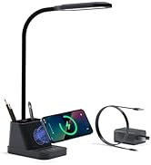 AXX LED Desk Lamp for College Dorm Room with Wireless Charger, Reading Light for Home Office Bedr...