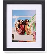 Vittanly 8x10 Picture Frame, Engineered Wood with Shatter Resistant Plexiglass, Display Pictures ...