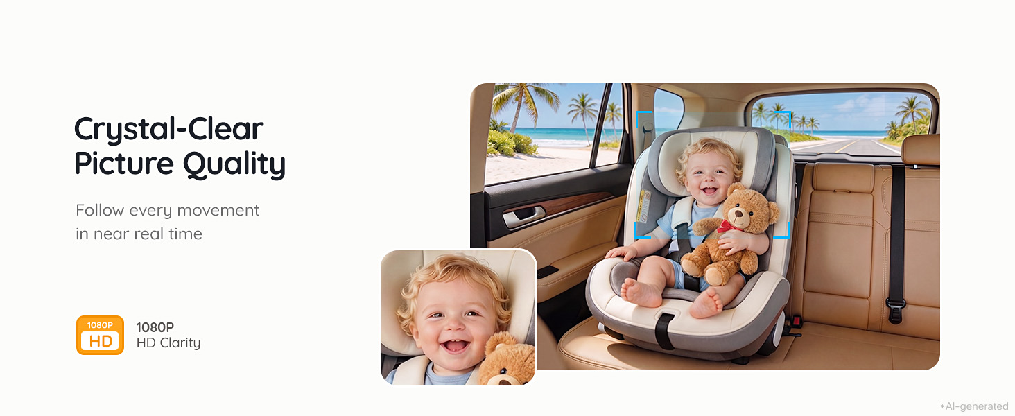 Baby Car Camera Monitor Rear-Facing