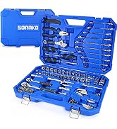 SORAKO 110-Piece Home Tool Set, Professional Auto Repair Tool Set with Pliers, Screwdrivers Set, ...