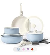 SODAY 15Pcs Pots and Pans Set Non Stick, Cookware Sets with Detachable Handle, Nonstick RV Kitche...