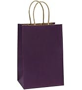 BagDream Kraft Paper Bags 50Pcs 5.25x3.75x8 Inches Small Paper Gift Bags with Handles Bulk Shoppi...