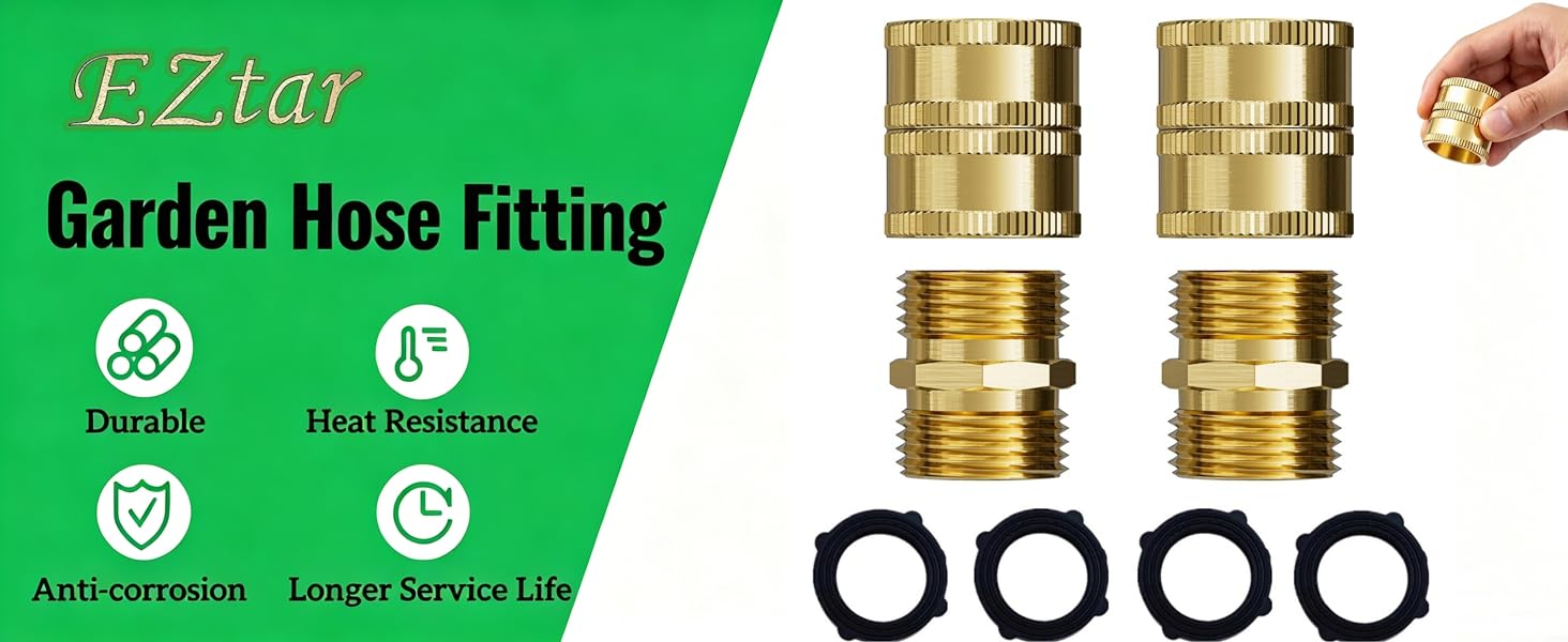 3/4 Inch Garden Hose Adapter Set