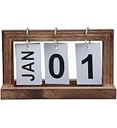 MITREL Desk Calendars for Office Flip Calendar,Perpetual Desktop Calendar 2024 Cute Small Flip Ca...