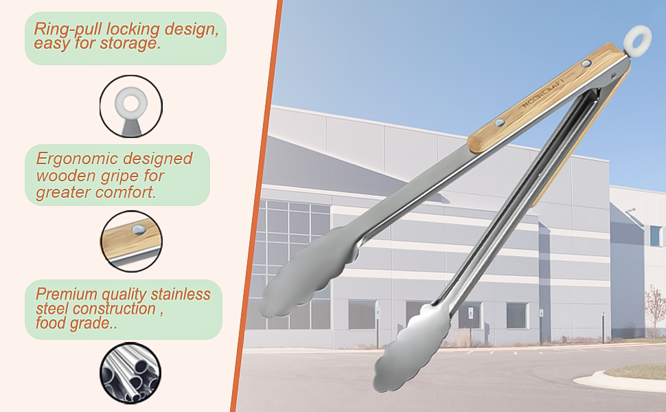 stainless steel tongs