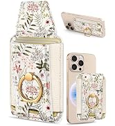 Shorogyt Compatible with Magsafe Wallet Magnetic Card Holder - Cute Phone Wallets with Ring Stand...