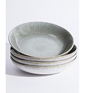 Pokini Pasta Bowls of 4, 36 Oz Salad Bowls Soup Bowls, Large Pasta Serving Bowl Porcelain Pasta P...