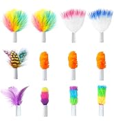 ORSDA 12Pcs Interchangeable Attachments Cat Feather Toys Replaceable Feathers and Fluffy Toy Acce...