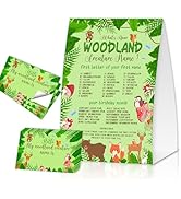 What's Your Woodland Creature Name Game Cards, Birthday Game Supplies, 1 Woodland Creature Name G...