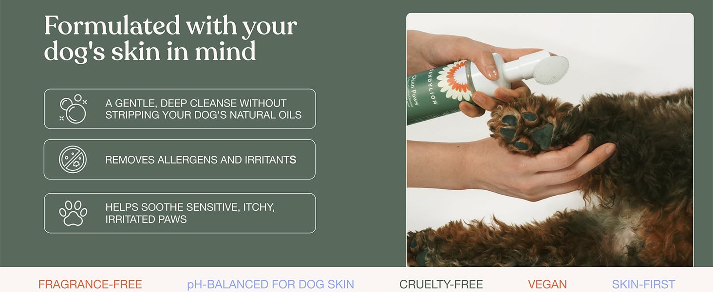 Dandylion: formulated with your dog's skin in mind