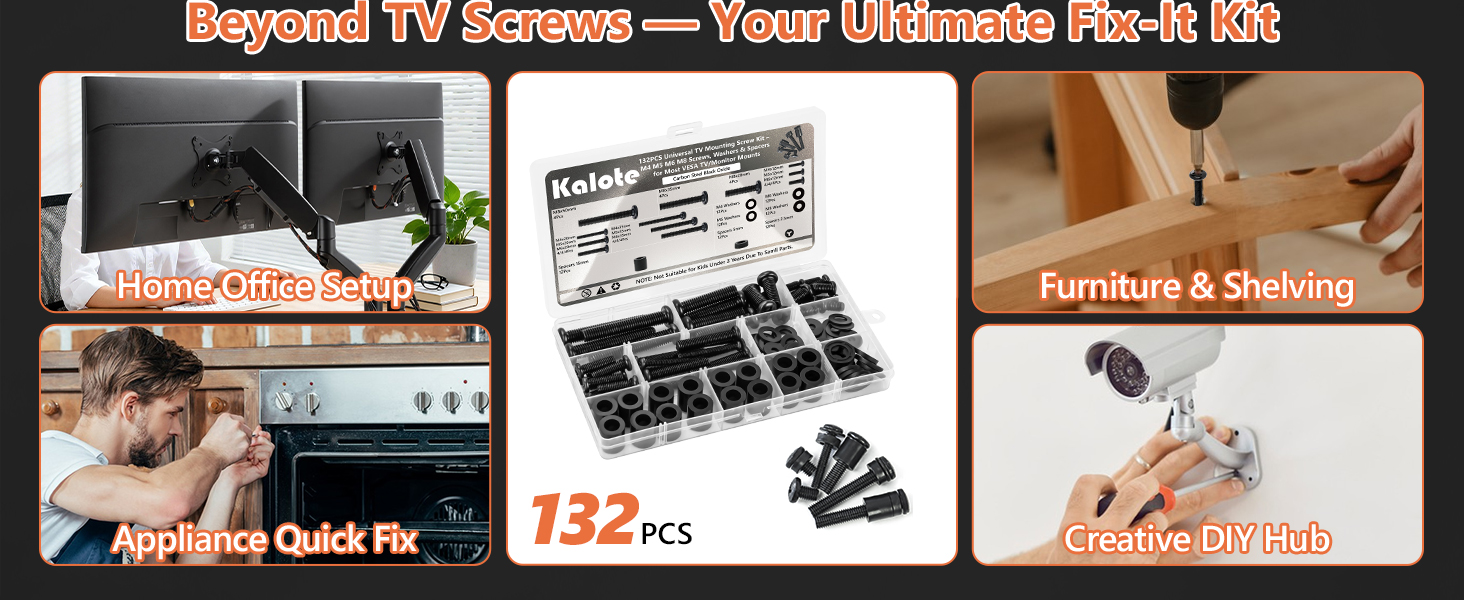 TV Mounting Hardware TV Mount Screws Kit