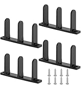 Nkiy Quen Siding Closet Door Floor Guide-Universal ABS Sliding Door Bottom Guide Fit for 1-3/8" T...