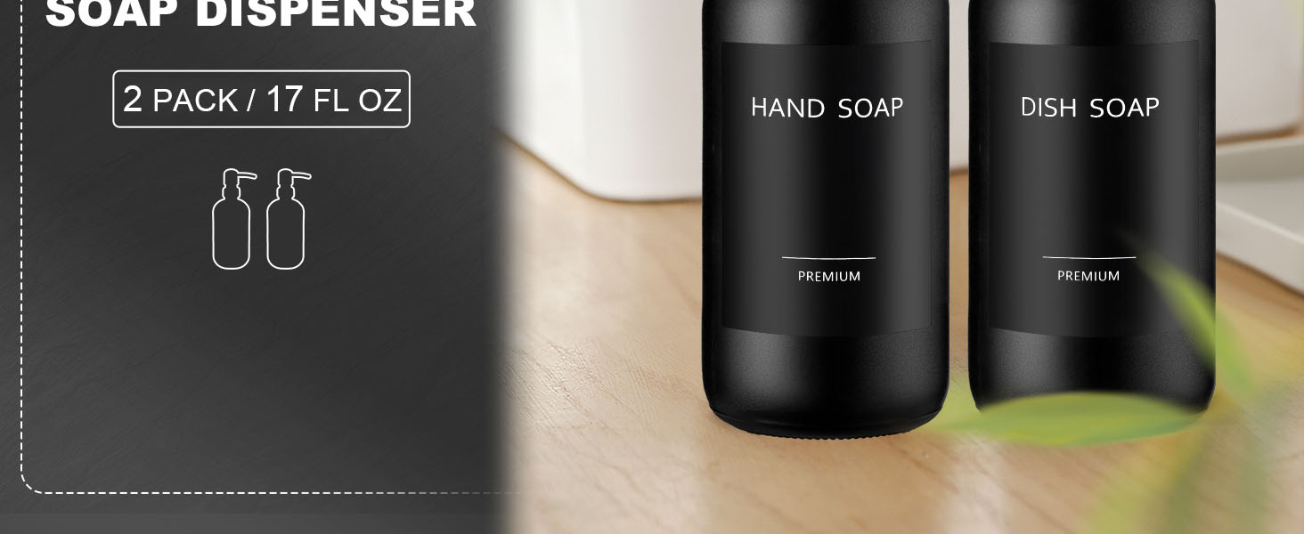 black soap dispenser