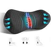 Lumbar Support Pillow for Office Chair Car Back Support Pillow, Memory Foam Gaming Chair Desk Cha...