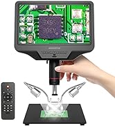 Andonstar AD409 HDMI Digital Microscope, 10.1 inch LCD Screen Soldering Microscope, 300X USB Elec...