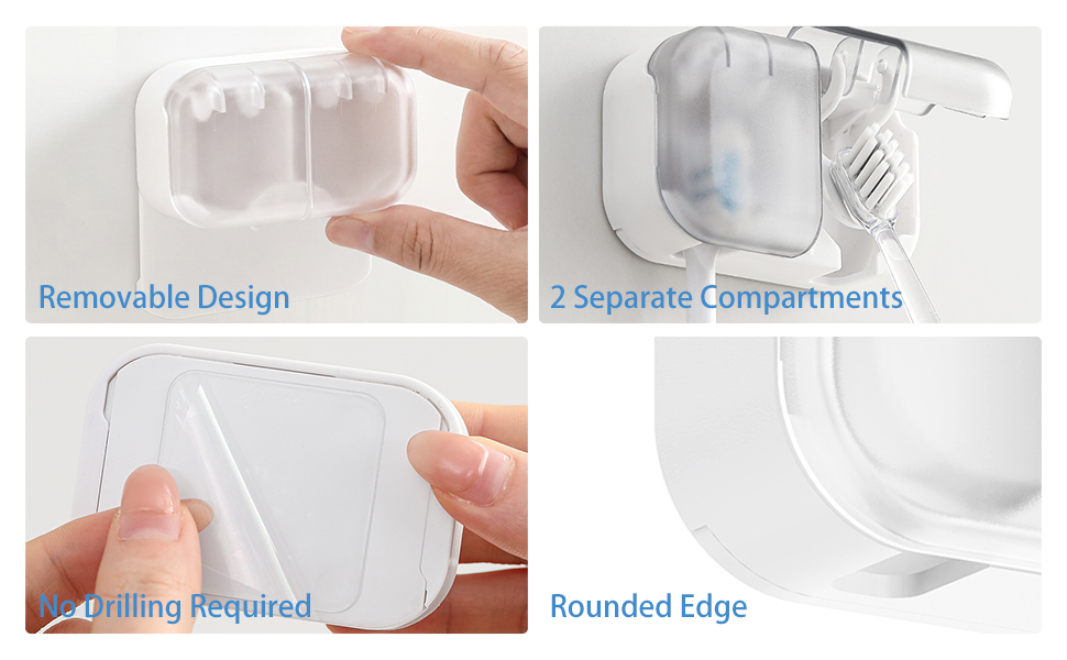 adhesive shower toothbrush holder