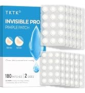 TKTK Invisible Hydrocolloid Pimple Patches for Face 180 Count, Daytime Wear | 0.1mm Extra Thin Ed...