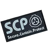1Pc Black SCP Foundation Special Containment Procedures Foundation Logo Military Hook Loop Tactic...