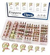 Eoppen 72Pcs Spring Hose Clamps Fuel Line Silicone Vacuum Hose Low Pressure Air Clamps & Sleeving...