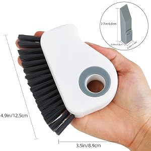 2 in 1 Groove Cleaning Brush, Grout Cleaner Tool & Multifunction Window Track Cleaner