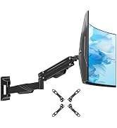 ErgoFocus Monitor Wall Mount for Max 43", Premium Single Wall Monitor Mount Holds up to 33.1lbs U...